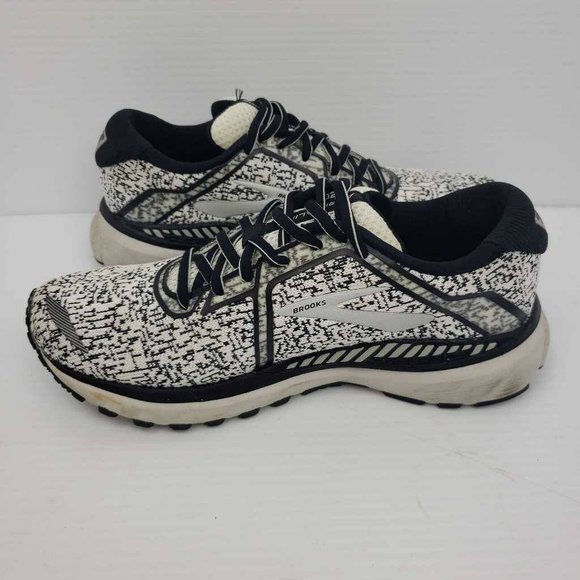 Brooks Womens Adrenaline GTS 20 Running Shoes White Black 1202961B167 Knit 8.5B - Picture 5 of 16